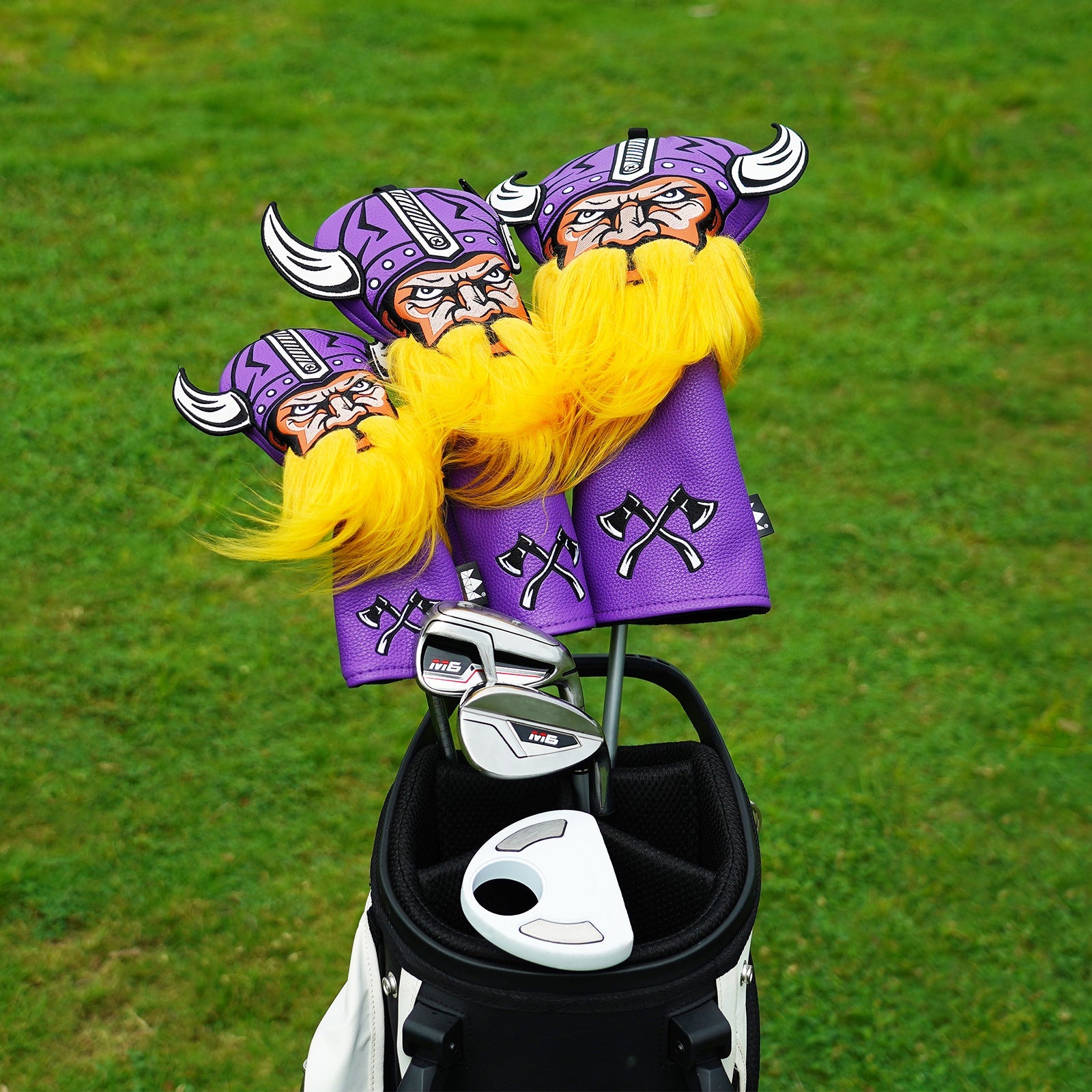 Purple Vikings Golf Headcover Set