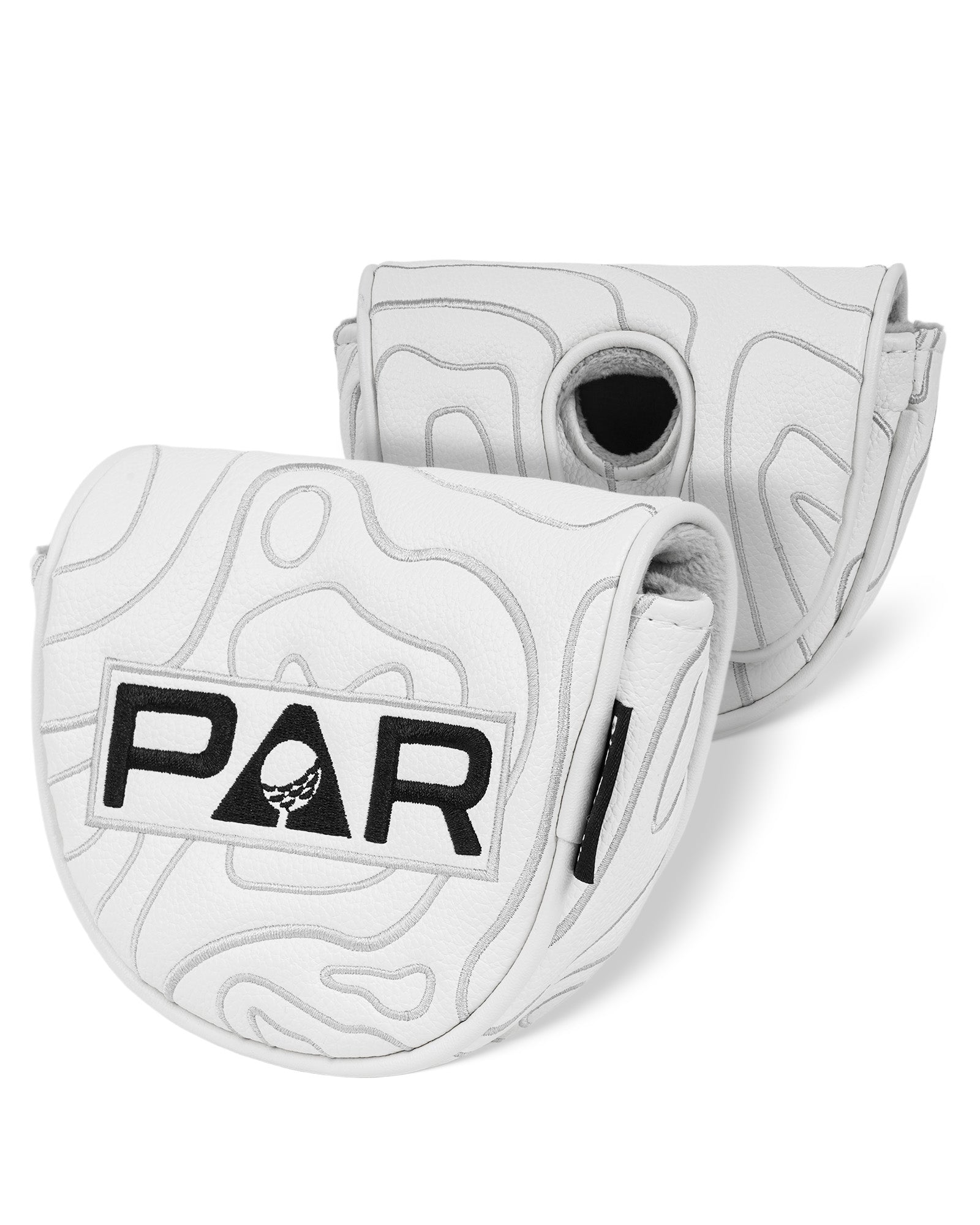 White PAR Map Pattern Putter Golf Headcover