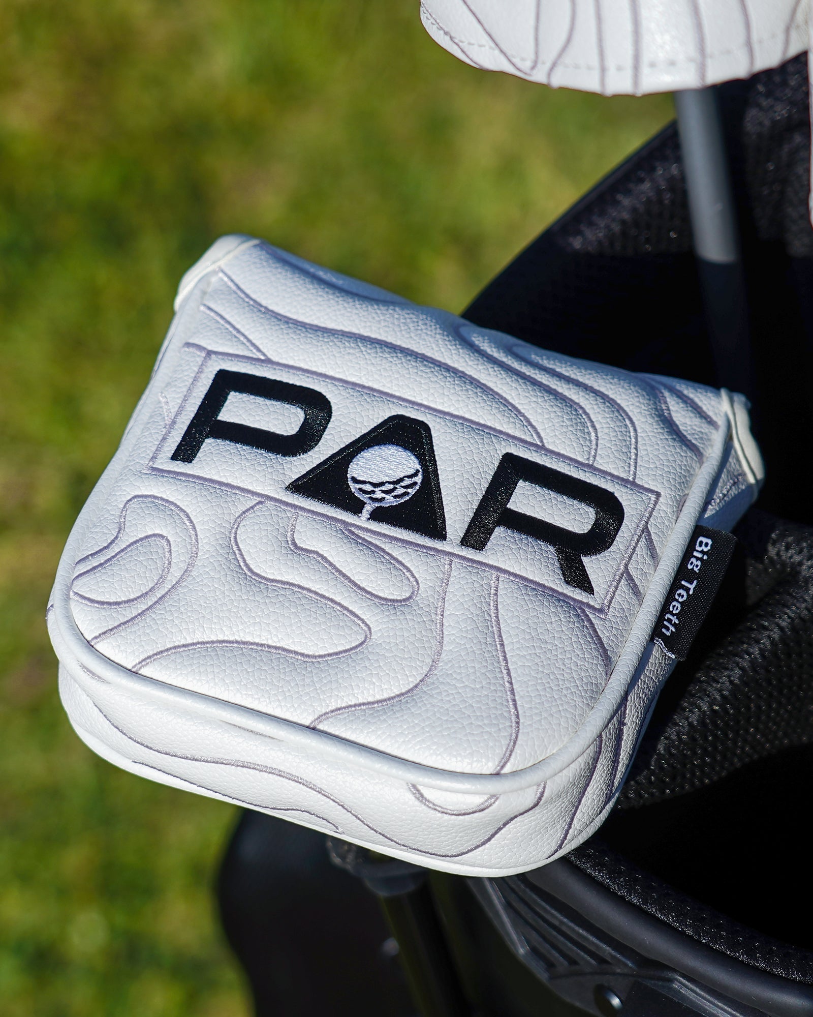 White Map Pattern PAR Patch Golf Headcover Set
