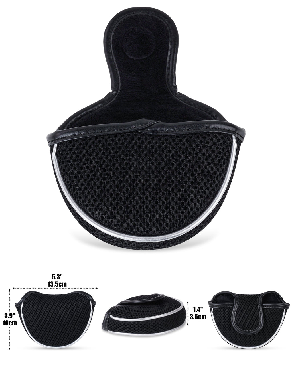 Black Wire Mallet Putter Headcovers