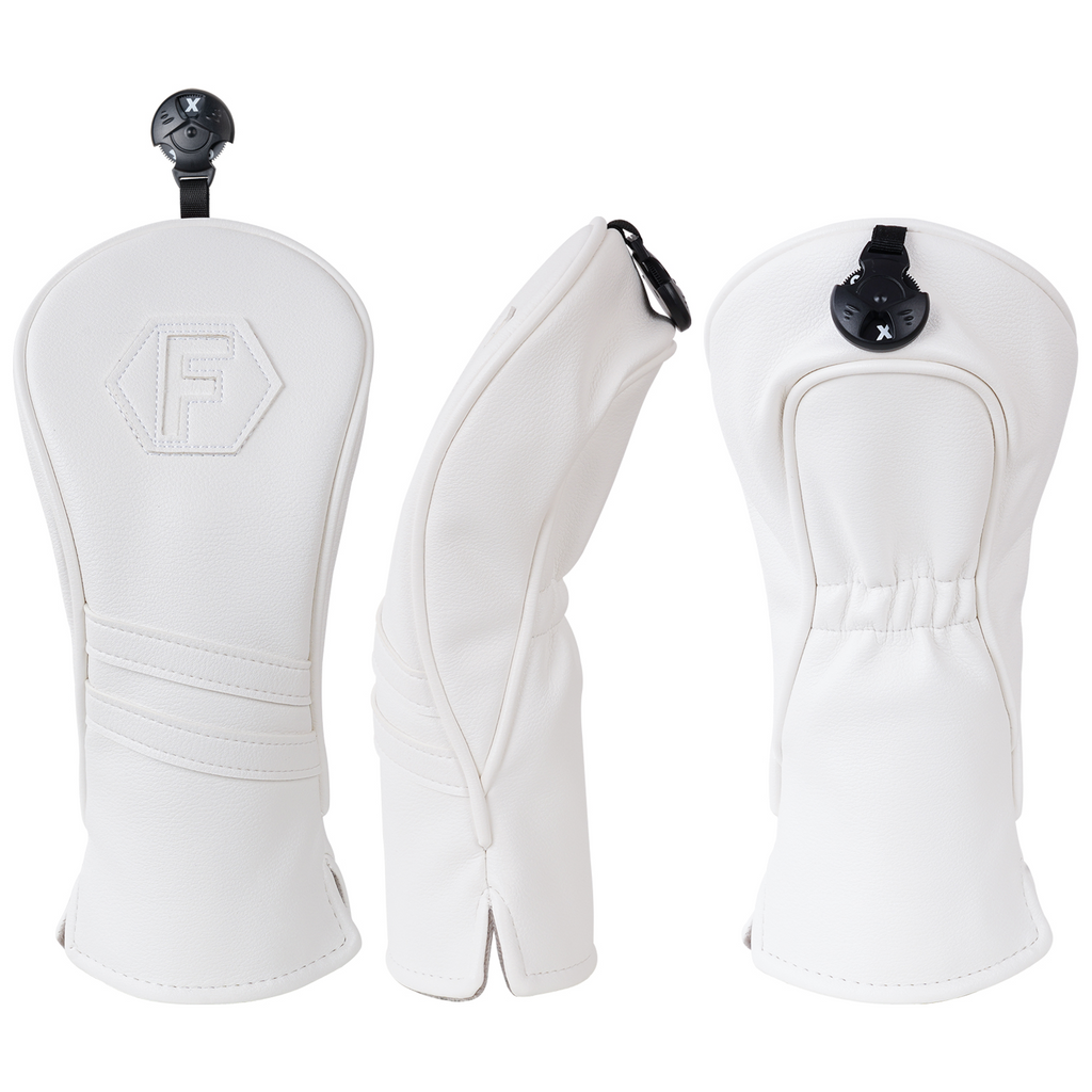 Plain White Driver Head Cover Set