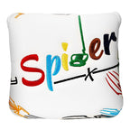 White PU Colorful Spider Square Putter Head Cover