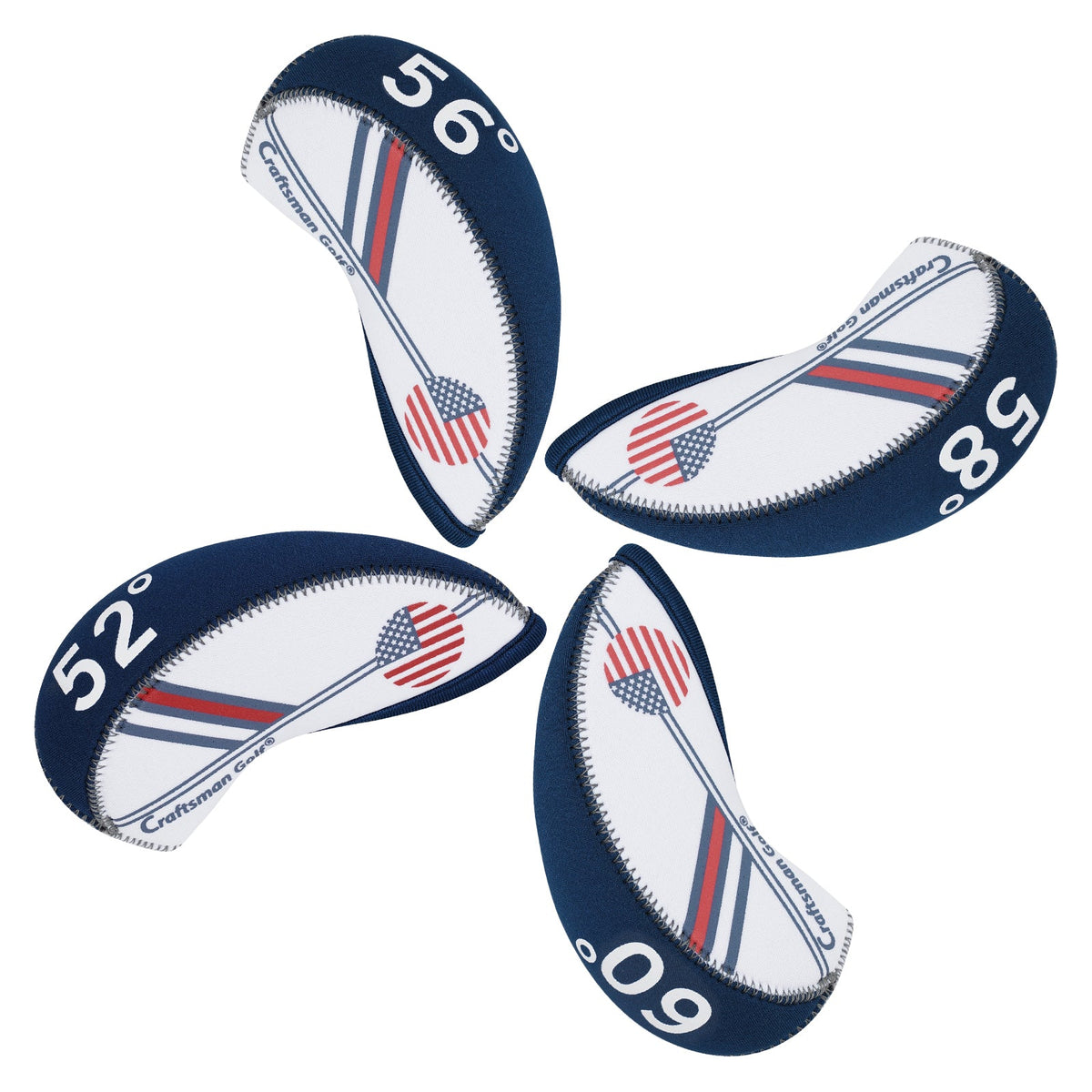 US Flag Neoprene Iron Golf Club Head Cover