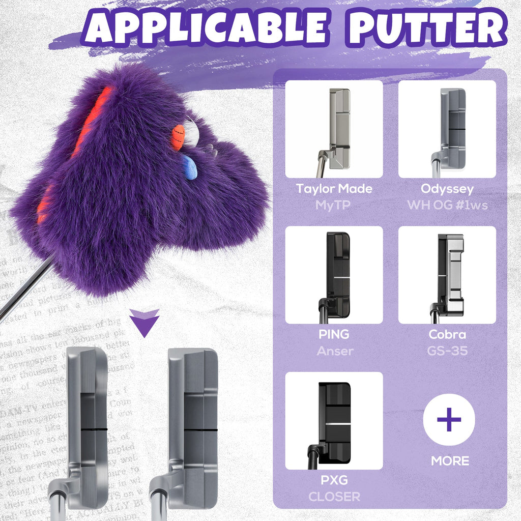 Monster Putter Purple Monster Golf Blade Putter Head Cover – kaimay