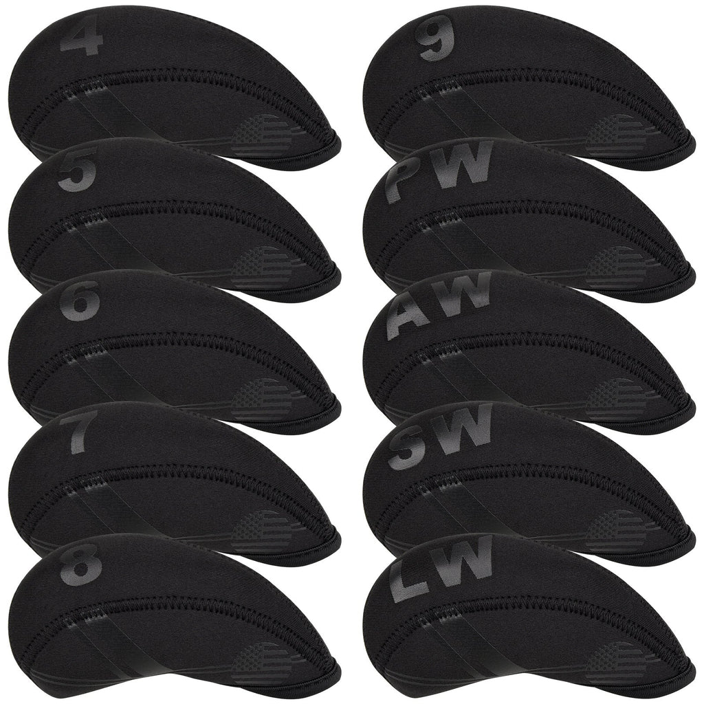 Black Splicing Diving Material Iron Cover Set 10pcs