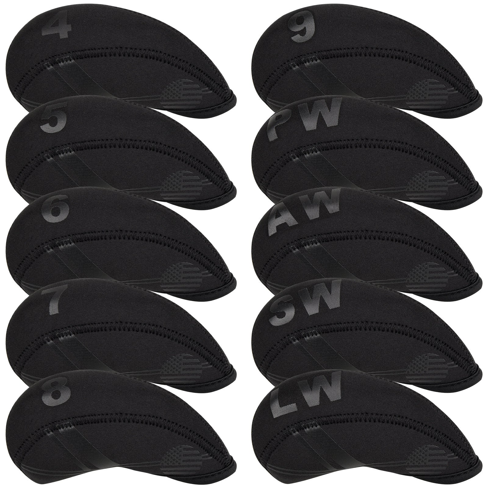 Black Splicing Diving Material Iron Cover Set 10pcs