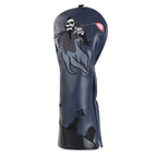 Dark Blue Grim Reaper Wood Putter Head Cover