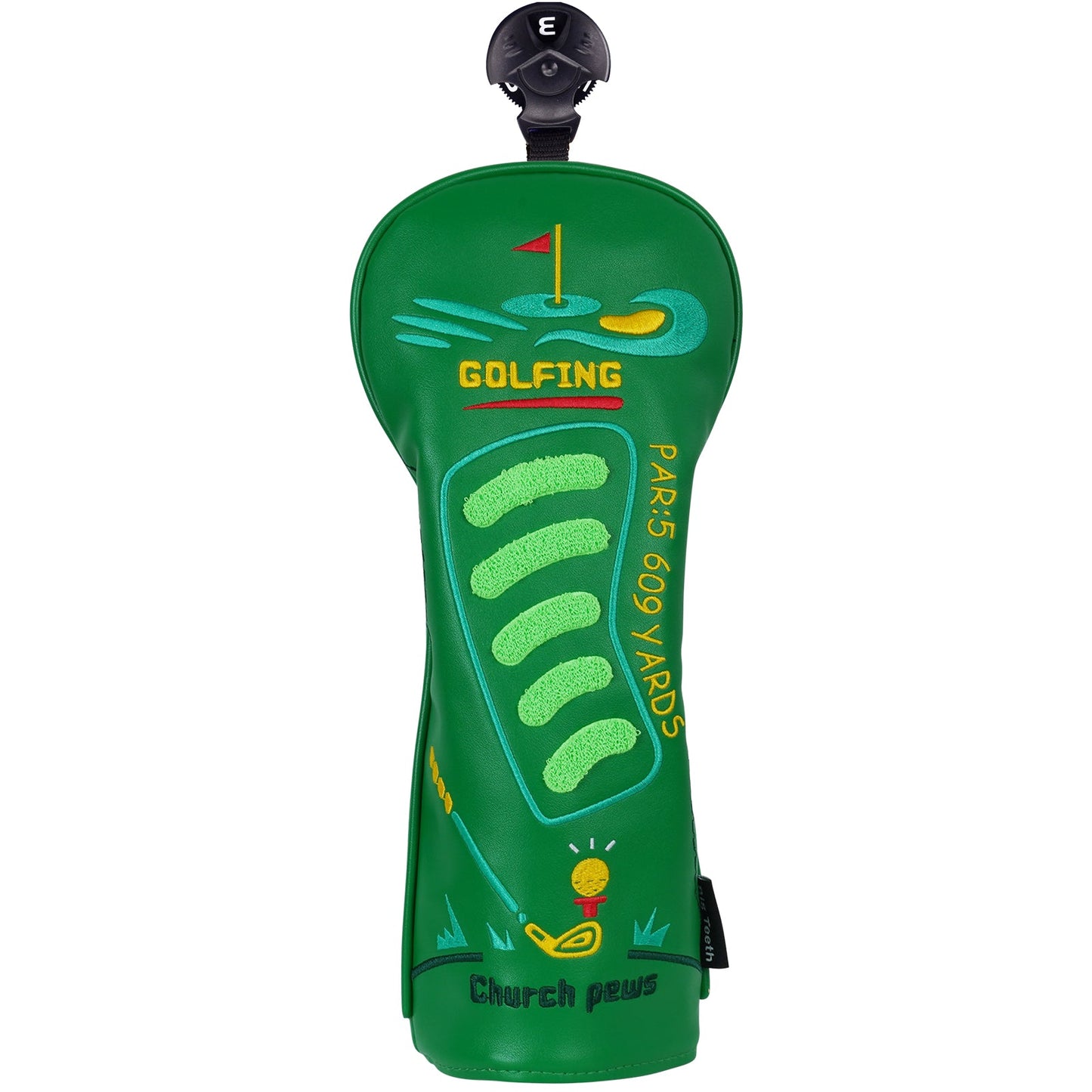 Green Church Bench Golf Headcover Set