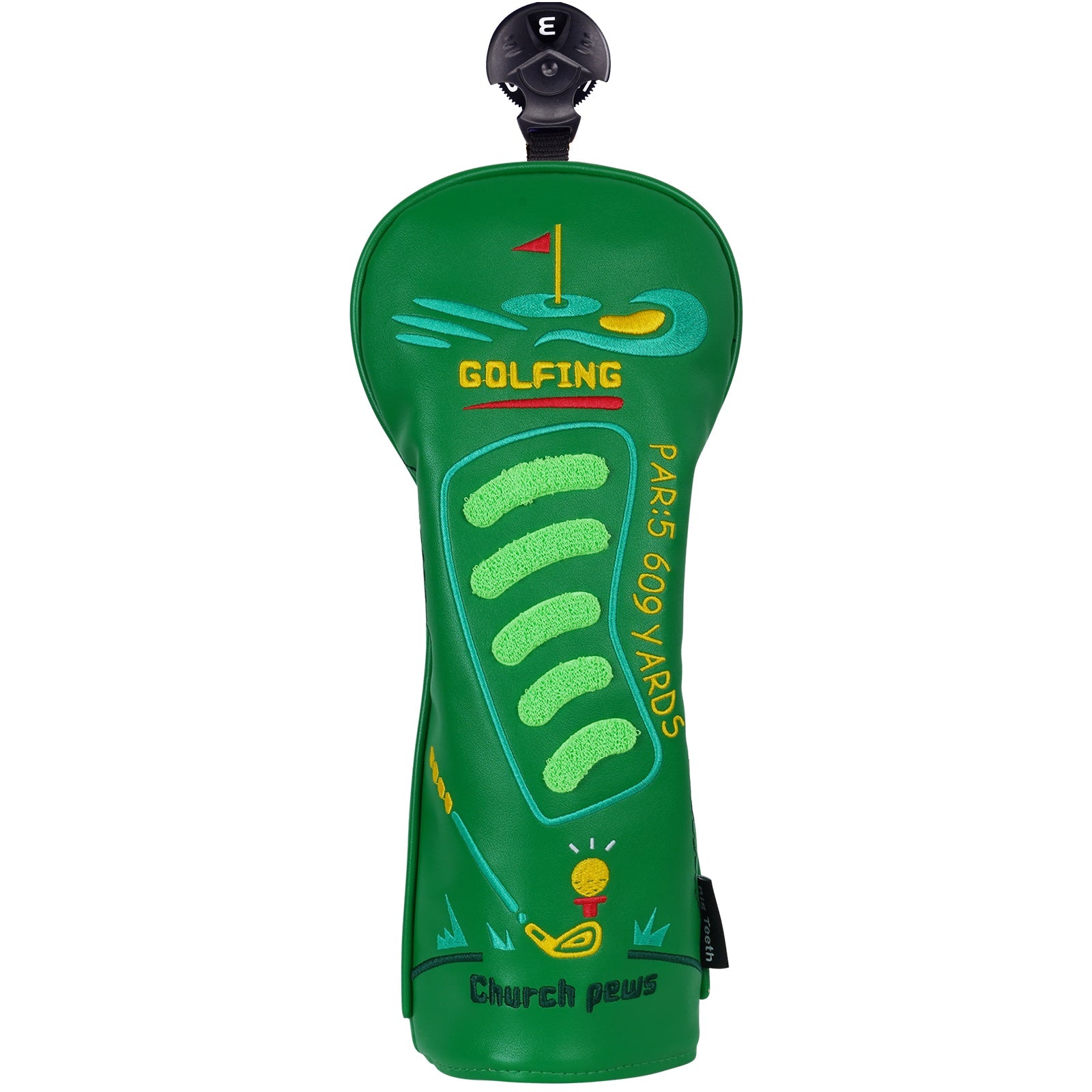 Green Church Bench Golf Headcover Set
