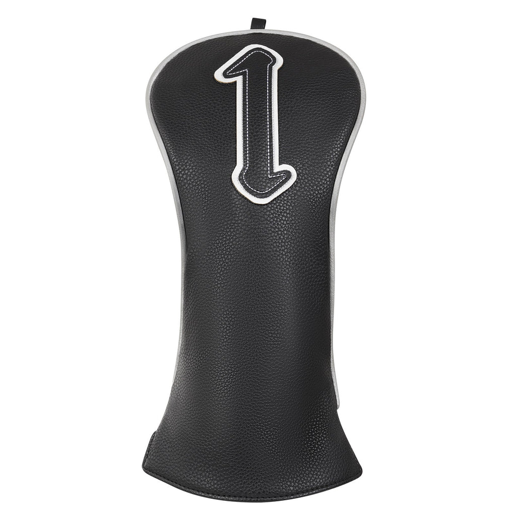 Black Silver Piping Driver Head Cover Set