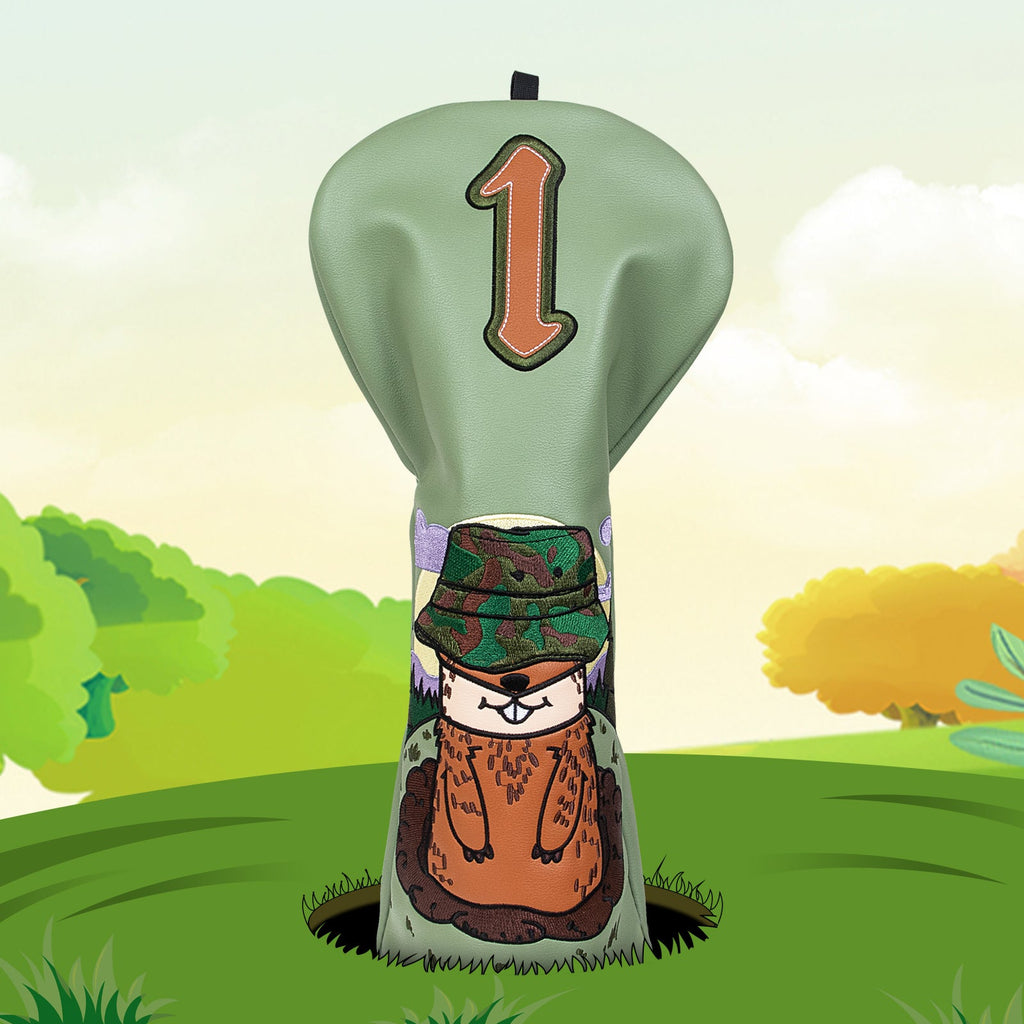 Green Diglett Wood Putter Head Cover Set