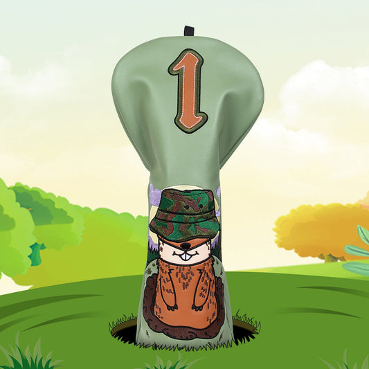 Green Diglett Wood Putter Head Cover Set