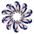 Blue and white Splicing Iron Headcover 10pcs