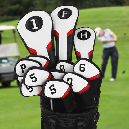 Black& White& Red PU Iron Cover 10pcs(4-9£¬P,A,S,L£©