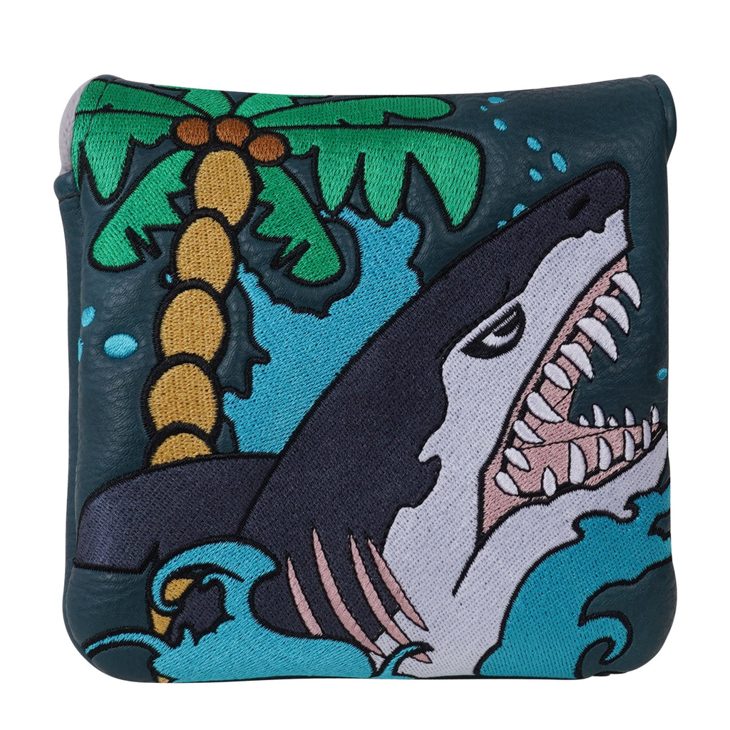 Dark Blue Shark Square Putter Head Cover