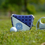 Blue Plaid Mosquito Coil Mallet Putter Cover