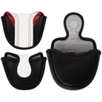 Black Background Red and White Golf Putter Cover