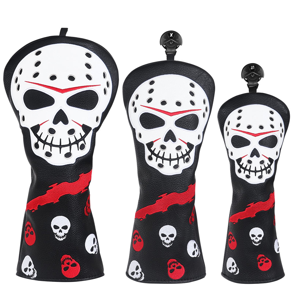 Skull Mask Wood Head Cover Set