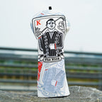 White PU King Driver Golf Head Cover