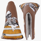 Wine Barrel Skull Wood Head Cover