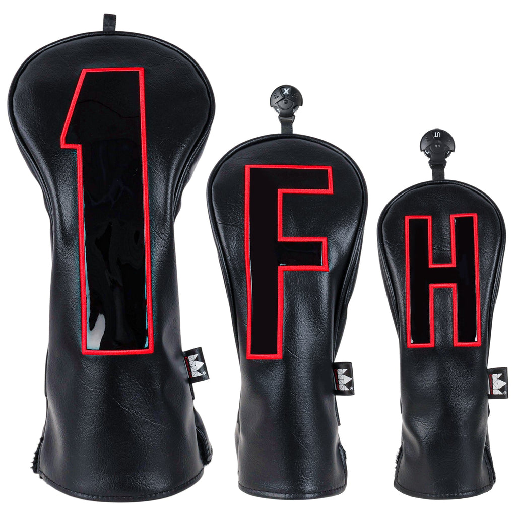 Large Digital Embroidery Three pieces Golf Headcover Set