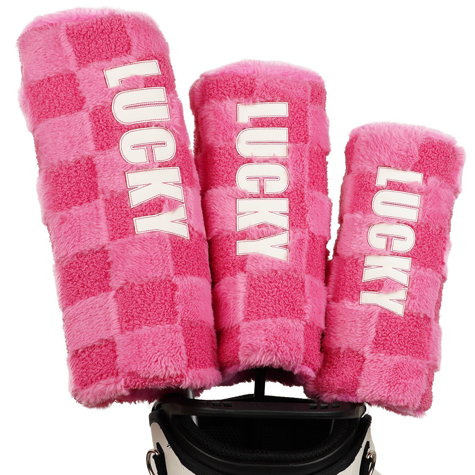 Pink LUCKY Driver Head Cover Set
