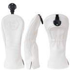 Plain White Driver Head Cover Set