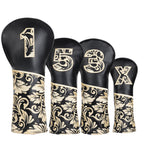 Black Figure Wood Head Cover Set