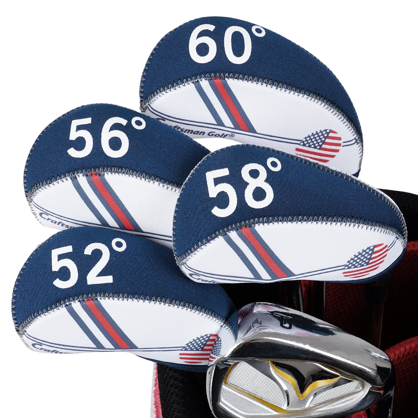 US Flag Neoprene Iron Golf Club Head Cover