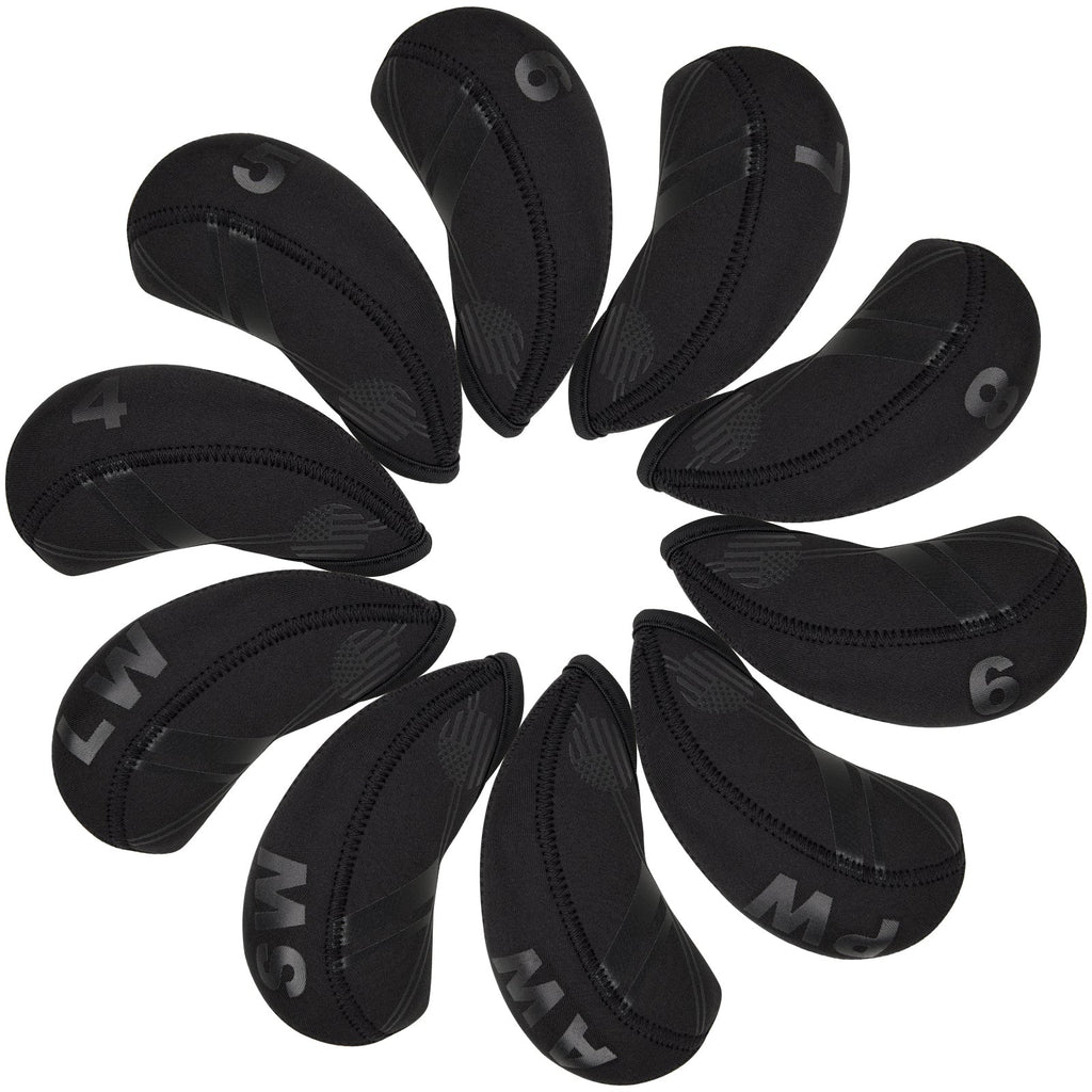 Black Splicing Diving Material Iron Cover Set 10pcs