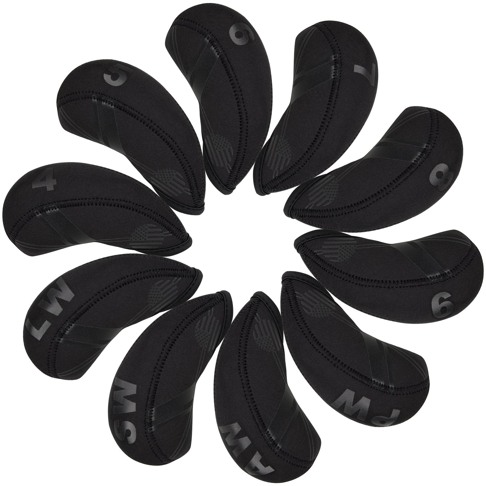 Black Splicing Diving Material Iron Cover Set 10pcs