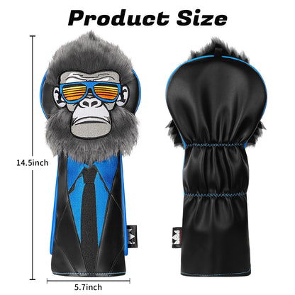 Sunglass Monkey Wood Golf Head Covers