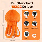 Funny Orange Octopus Driver Head Cover