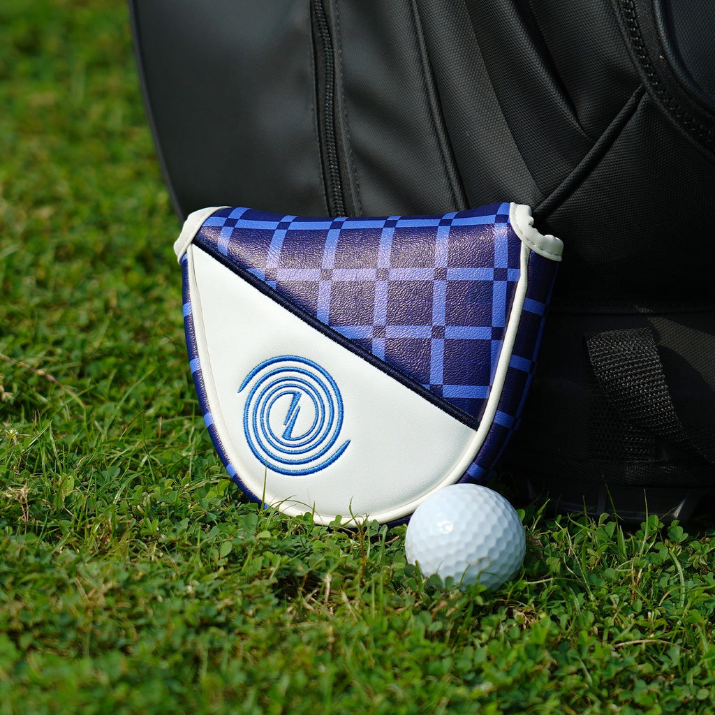 Blue Plaid Mosquito Coil Mallet Putter Cover