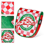 Red and White Plaid Pizza Putter Golf Headcover