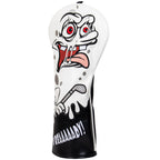 White Stitching Black Leather Spongebob Driver Headcover