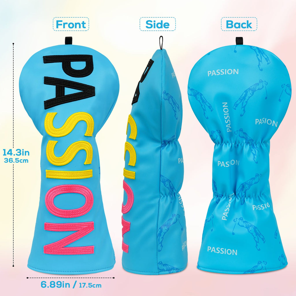 Pink Blue Passion Driver Golf Head Cover