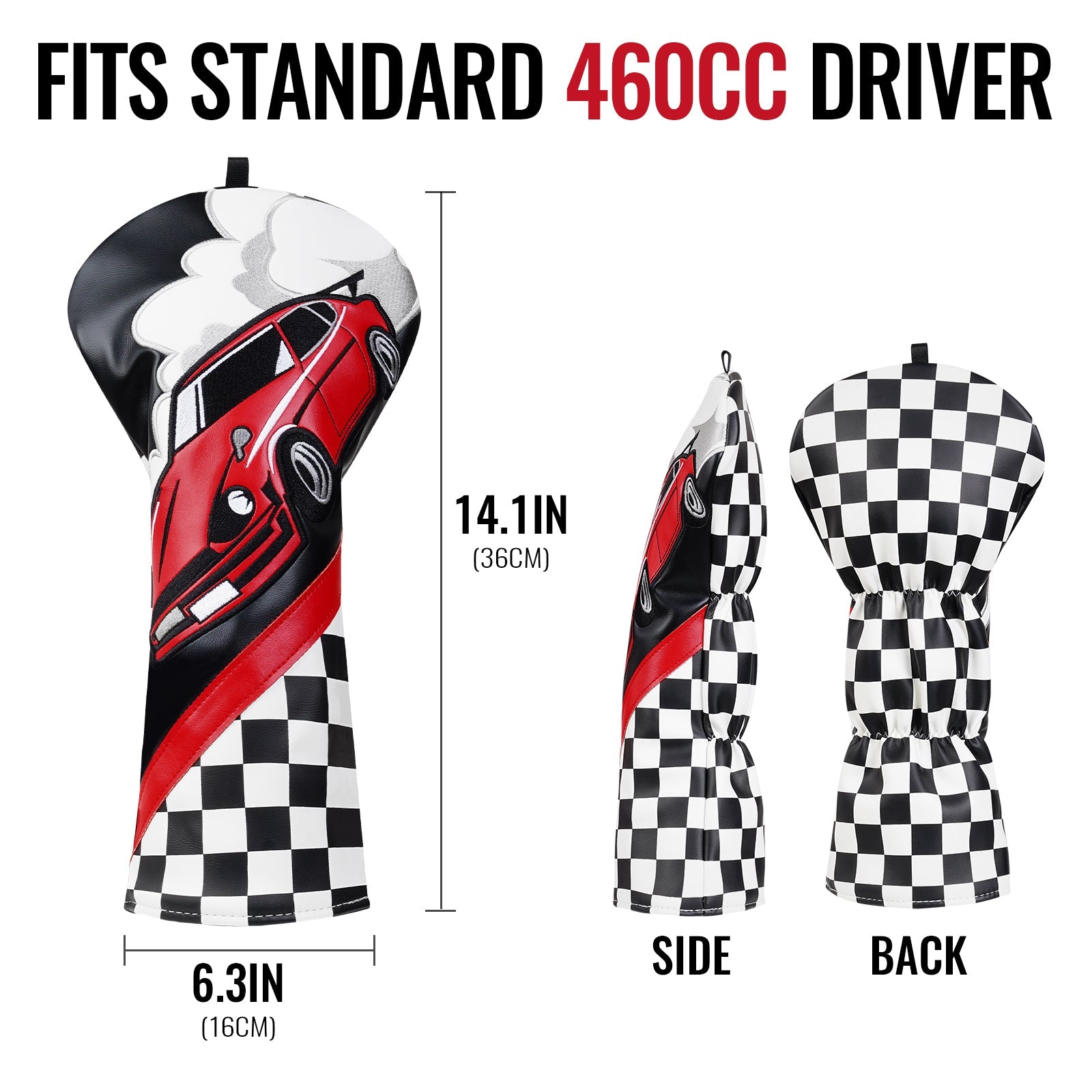 Black Red Super Running Patch Wooden Head Cover