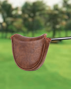 Brown PU Retro Putter Golf Headcover