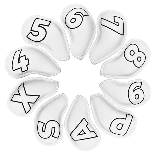 White PU Black Stitch iron 10pcs£¨4-9,P,A,S,X)
