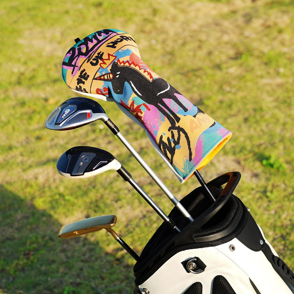 White Graffiti Unicorn Driver Head Cover