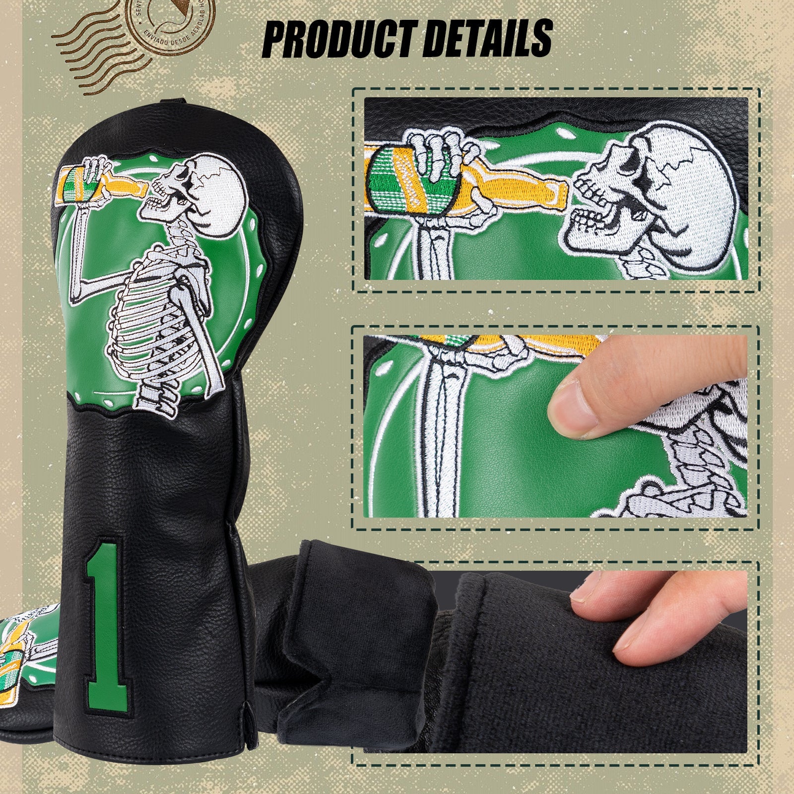 Skull Beer Driver Head Cover