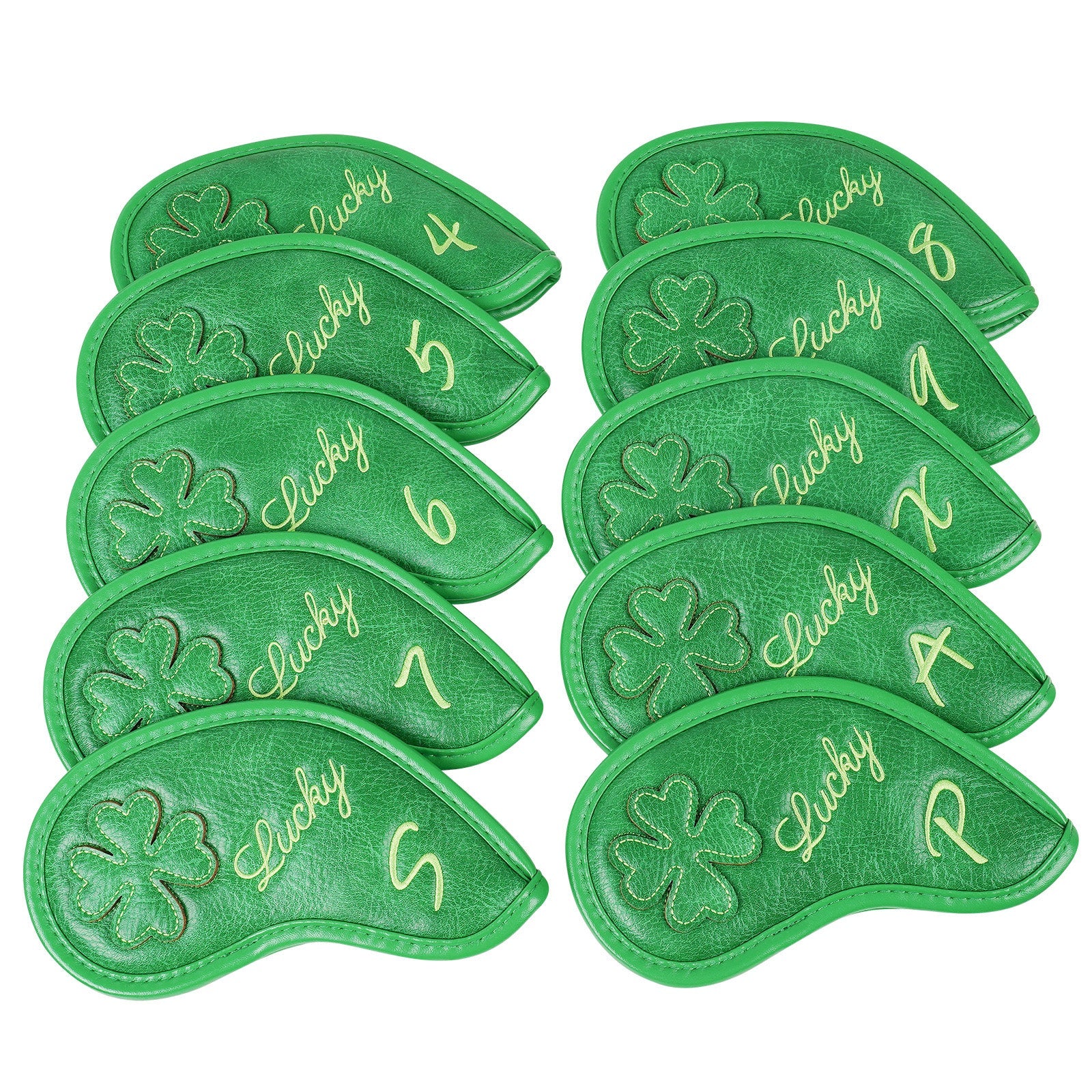 Green Luck Four-Leaf Clover Golf Headcover Sets