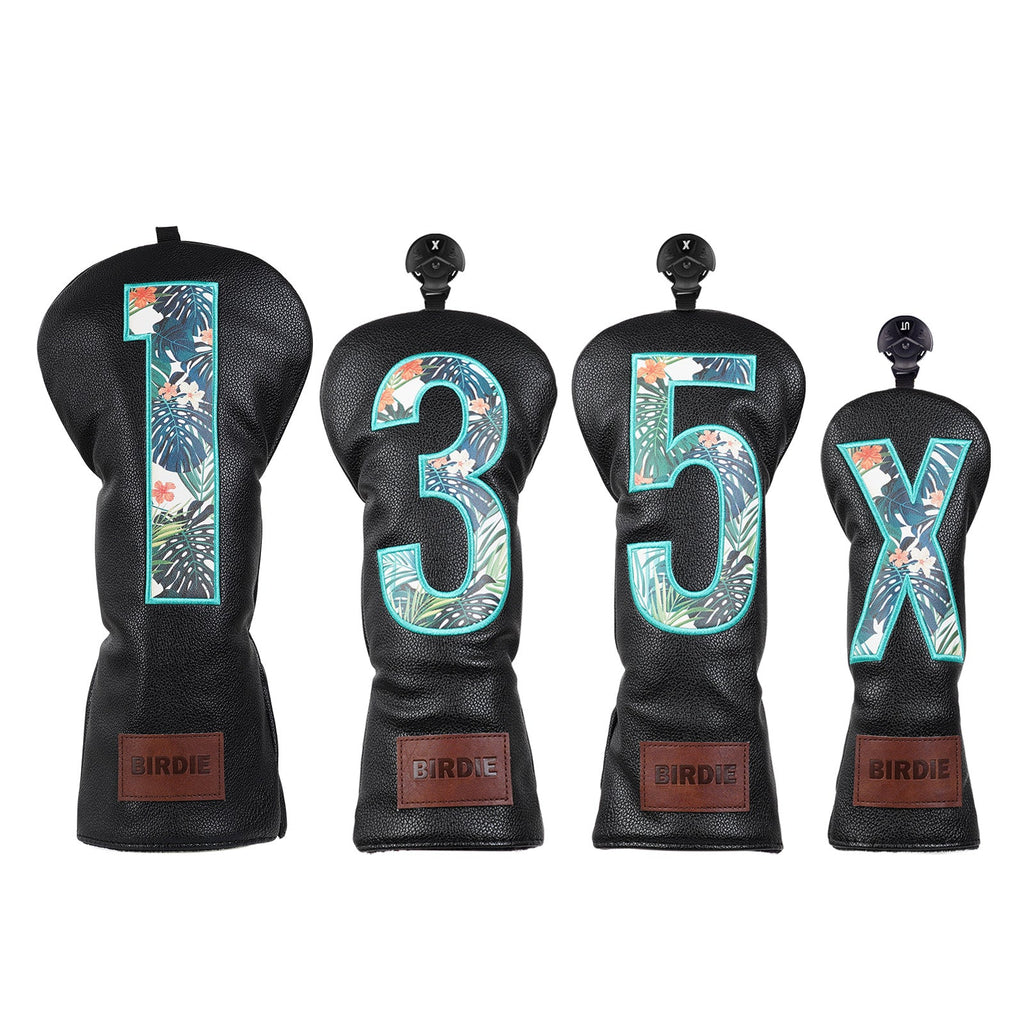 Black BIRDIE Driver Head Cover Set