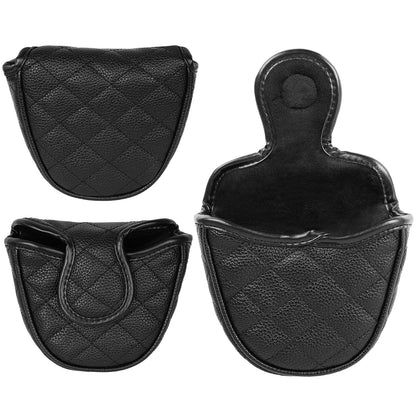 White Black Diamond Litchi Pattern Putter Headcover