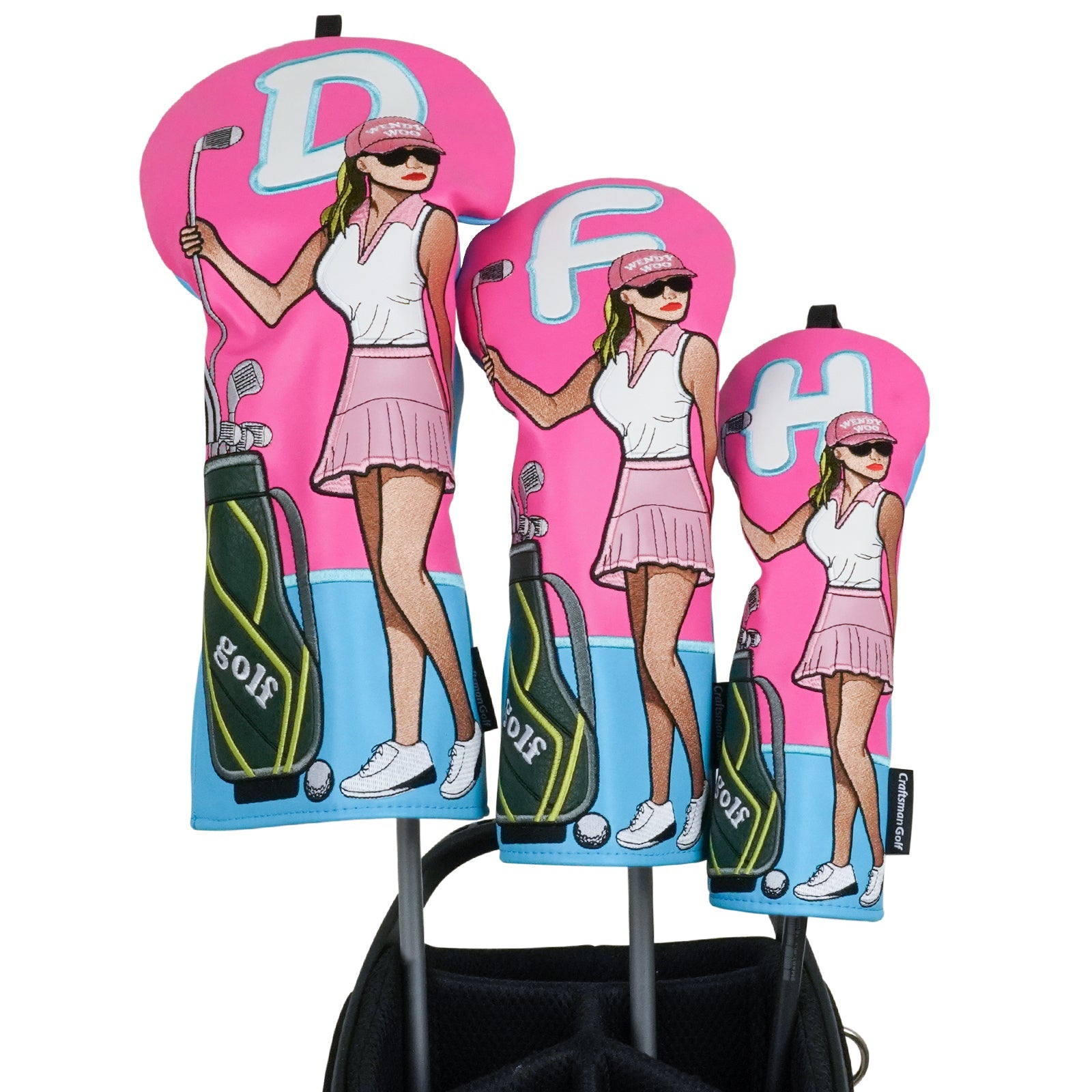 Rose Red Wendy Woo Driver Golf Headcover