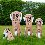 White 19 Hole Driver Head Cover Head Cover Set