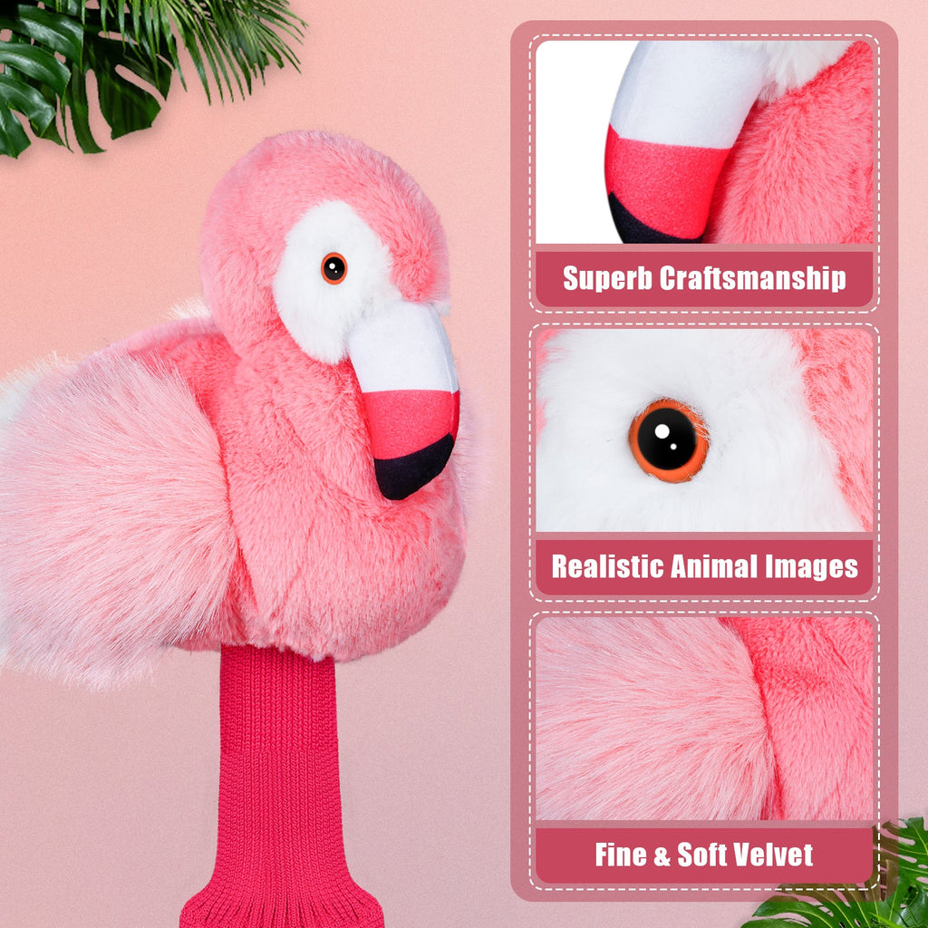 Pale Pink Flamingo Animal Golf Headcover