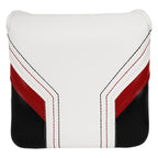 Black Background Red and White Golf Putter Cover