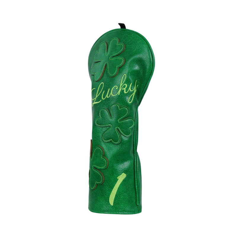 Lucky Four-leaf Clover Pu Leather Driver Cover